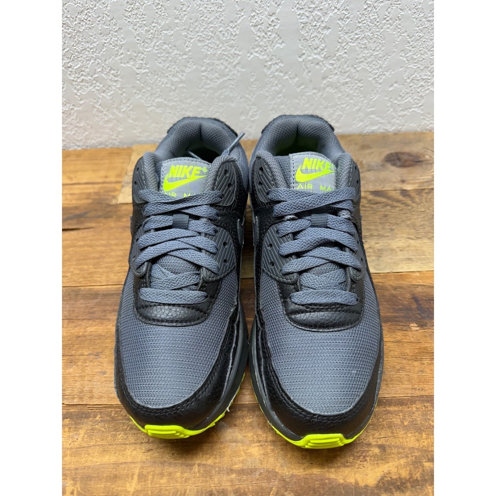 Nike Air Max 90 Anthracite Volt Grey Neon Kids Running Shoes HJ9200-001 Size 4Y - Picture 3 of 8